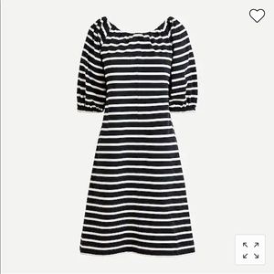 NWT J. Crew Striped Puff-Sleeved Dress. 5-star rated. Size Small